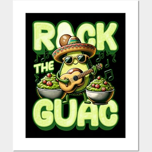 Rock The Guac Funny Cinco De Mayo Posters and Art